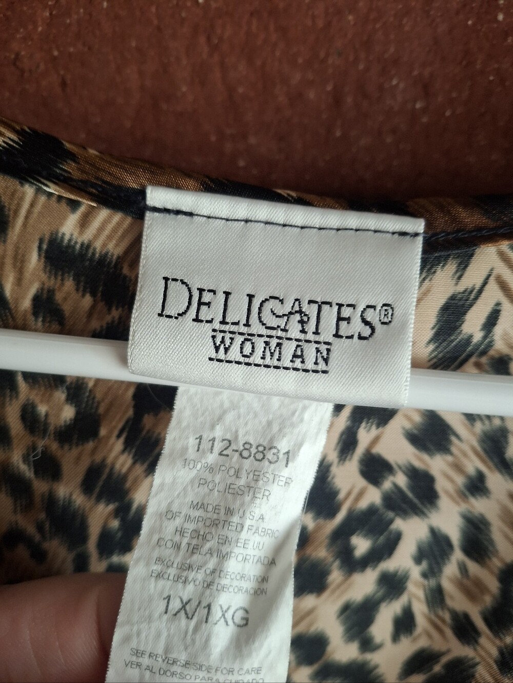 Vintage Delicates Woman Leopard Print Polyester Robe - Picture 2 of 3